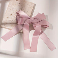Green Tassel Bow Hair Clip Back Hair Tie For Ponytail Bun