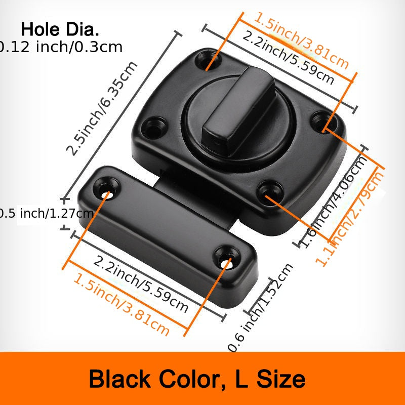 Home Security Door Lock Rotate Bolt Latch Gate Latches Door Slide Lock