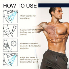 60ml Men's Hair Removal Cream Gentle Body Hair Removal
