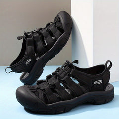 Men's Durable No Tie Sandals for Hiking and Beach