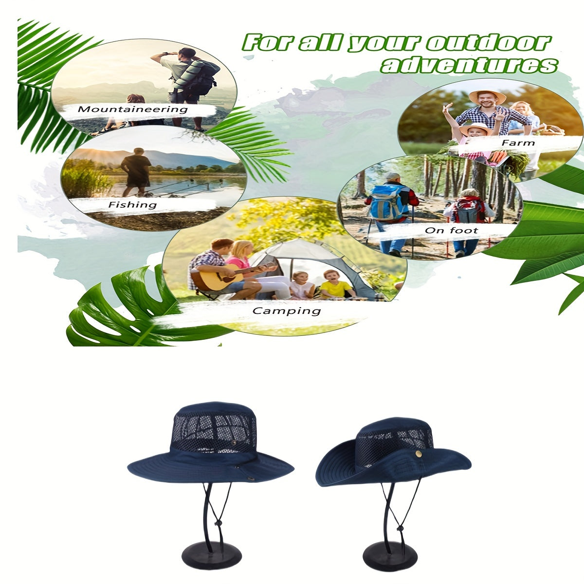 Mesh Hollow Out Bucket Hat Breathable Wide Brim UV Protection Sun Hat