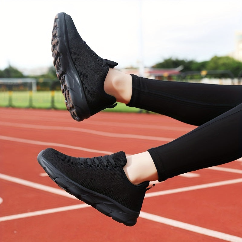 Women's Mesh Breathable Sports Shoes Lace Up Running Shoes