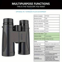 12X42 HD Night Vision Binoculars for Outdoor Activities