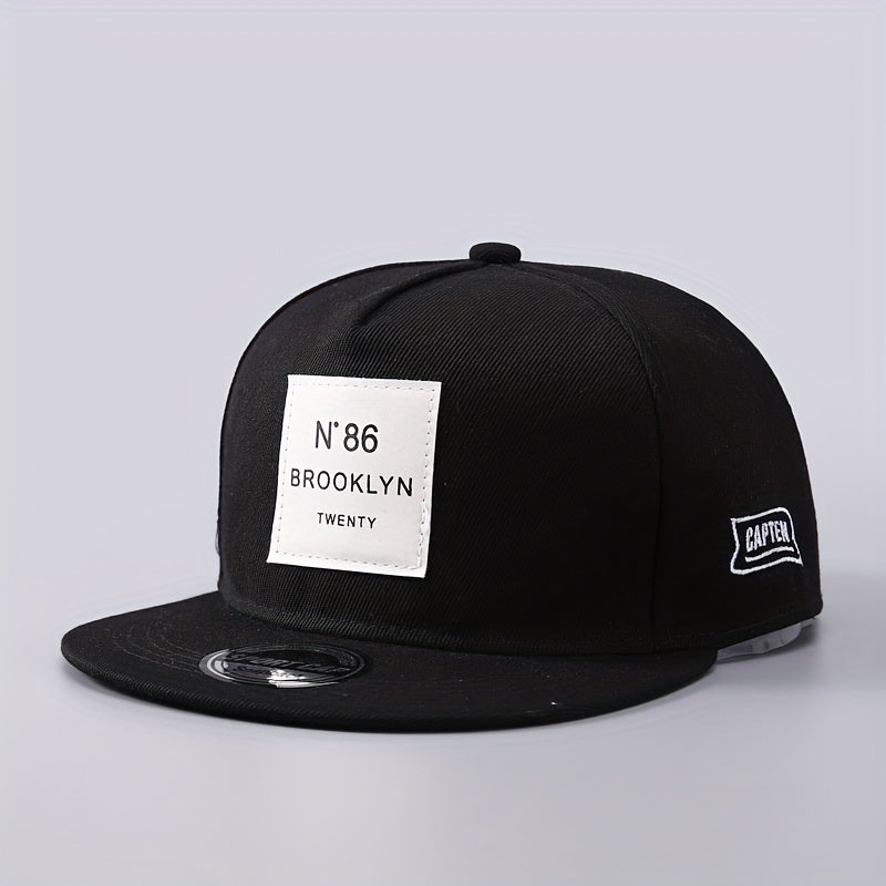 Label Patch Unisex Baseball Cap Hip Hop Block Snapback Hat Adjustable