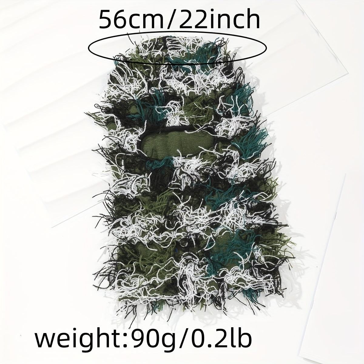 Y2K Camo Balaclava Ski Mask - Full Cover Knit Headgear for Men Women