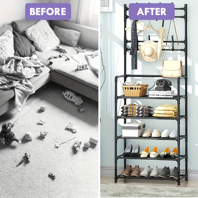 1pc Carbon Steel Shoe Rack Storage Hanger Shoe Storage Device