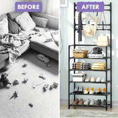 1pc Carbon Steel Shoe Rack Storage Hanger Shoe Storage Device