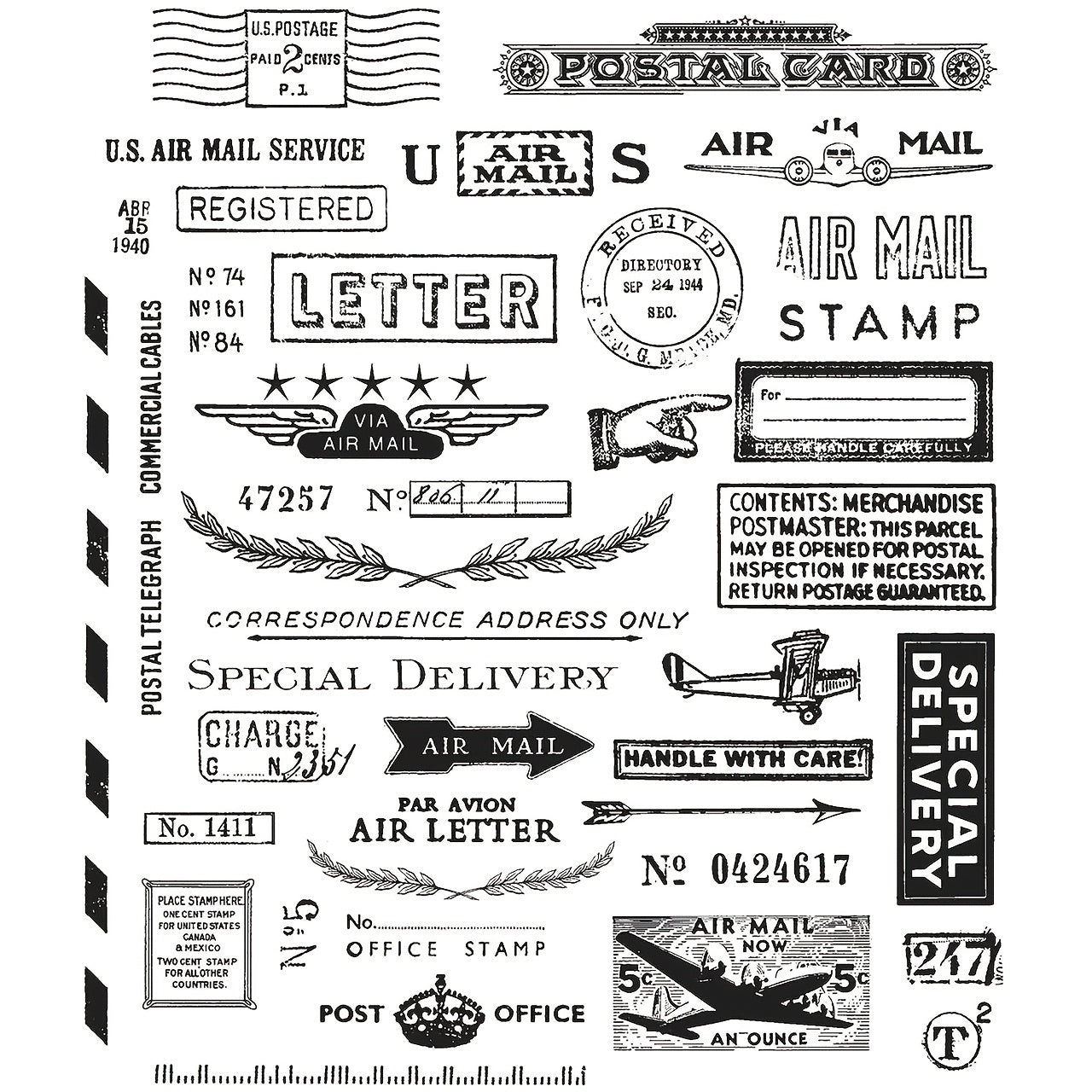 Flower Number Stamps Stencils for DIY Scrapbook, Card Craft Embossing