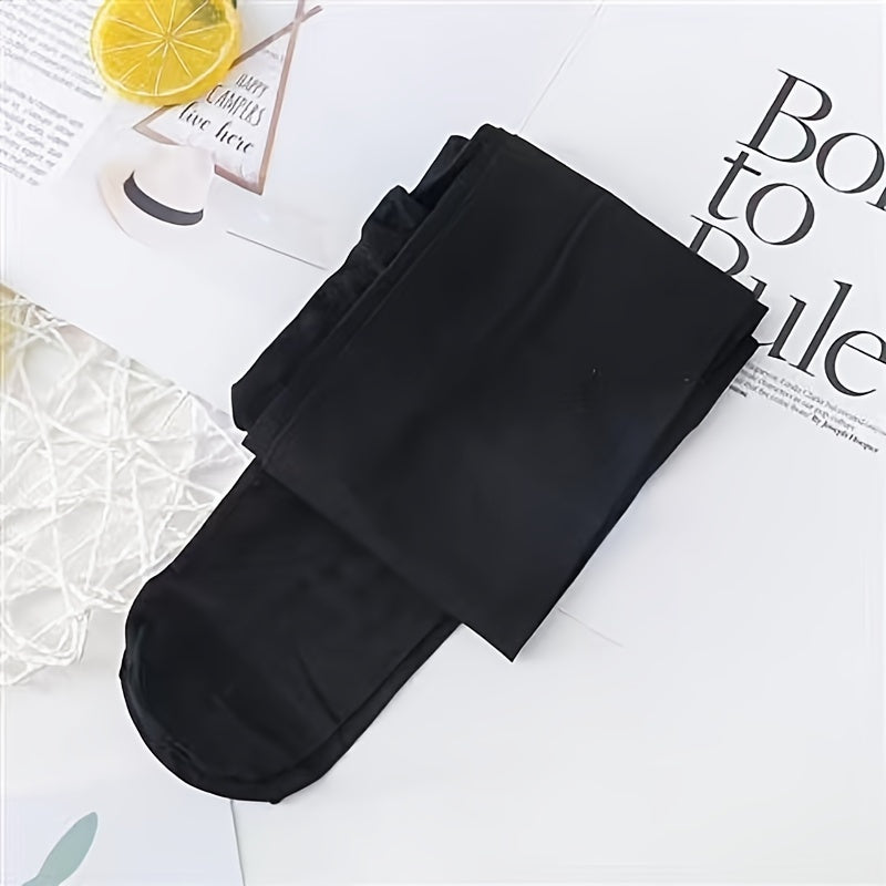 Casual Stockings Women's 40D Solid Nylon High Rise Stretch Panty