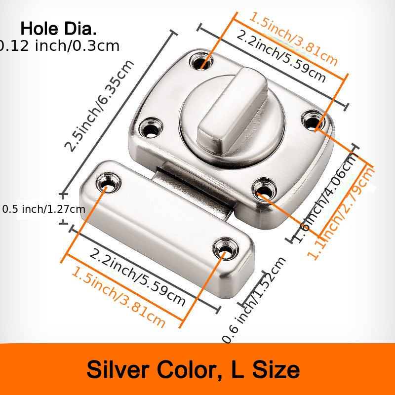 Home Security Door Lock Rotate Bolt Latch Gate Latches Door Slide Lock