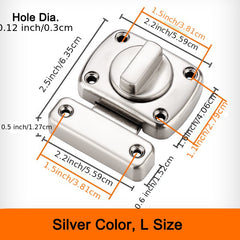 Home Security Door Lock Rotate Bolt Latch Gate Latches Door Slide Lock