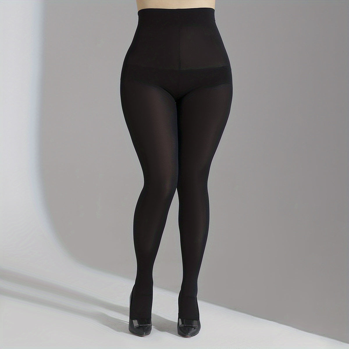 Plain Nylon High Rise Stretchy Stockings