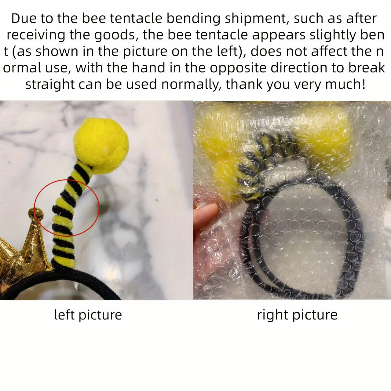 2pcs Bee Antenna Headband Bee Themed Party Decorations & Accessory