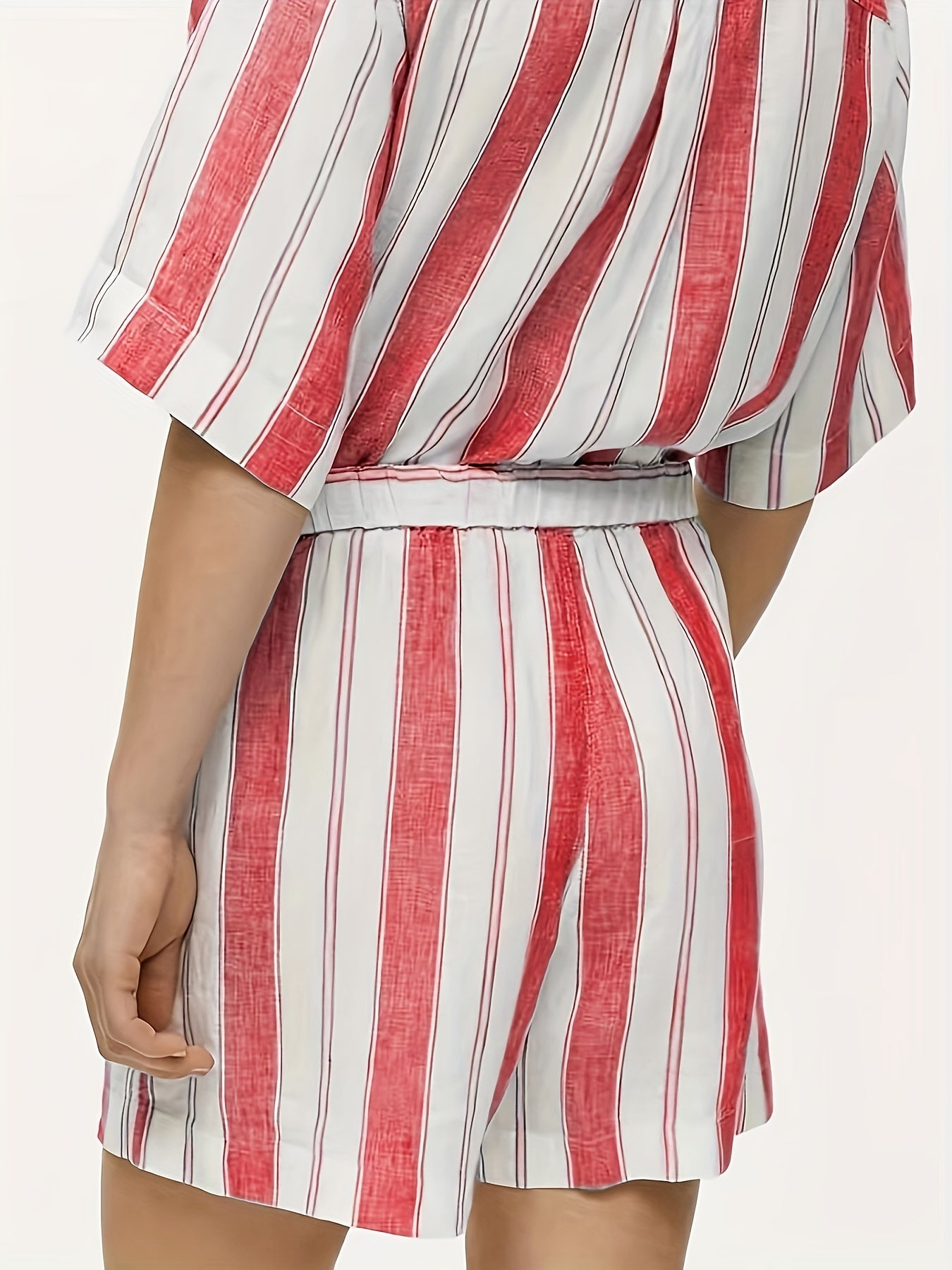 Men's Striped Drawstring Shorts for Summer Beach