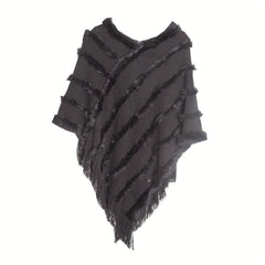 Vintage Tassel Warm Cape Classic Cloak Windproof Shawl
