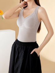 Warm V Neck Sleeveless Underwear Top Women's Lingerie