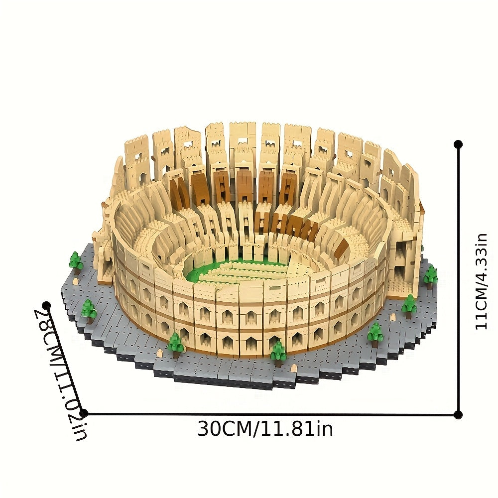 3D Roman Colosseum Building Blocks Model Educational Toy Gift