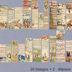 Retro Journal Collage Sticker Pack, 40pcs