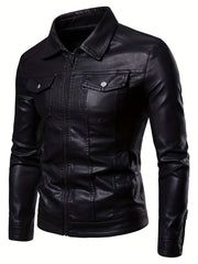 Men's Retro Lapel Cycling Jacket Wind & Rain Protection