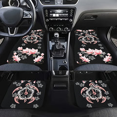 4pcs Spiral Pattern Car Floor Mats Water Absorbent Non Slip Stain Resistant