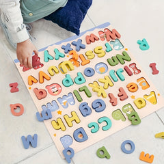 Wooden Letter Puzzle Board for Cognitive Development