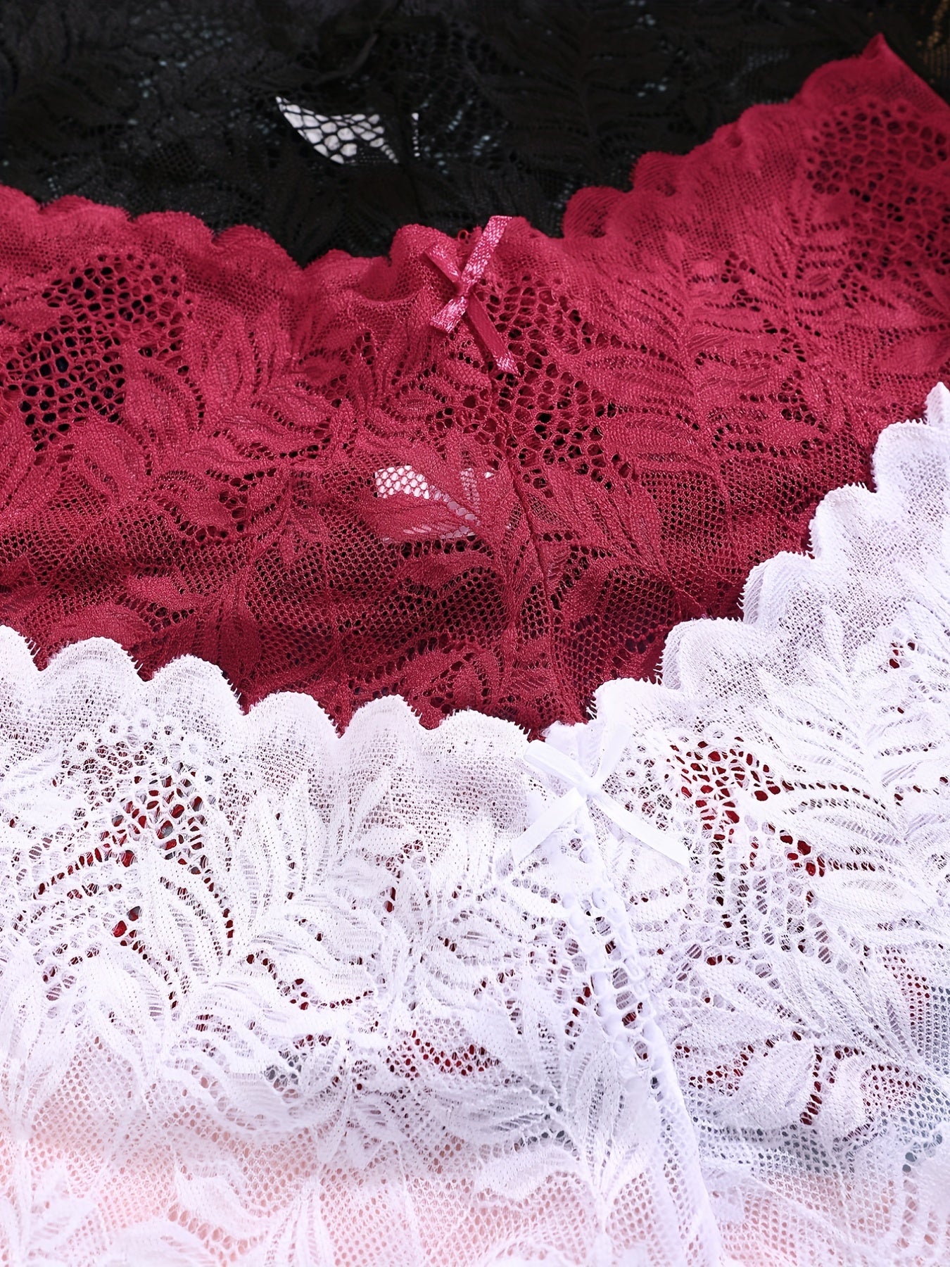 3 Pack Lace Boyshorts Panties Women's Lingerie