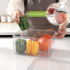 8pcs Refrigerator Storage Box Transparent PET Food Fresh-keeping Box