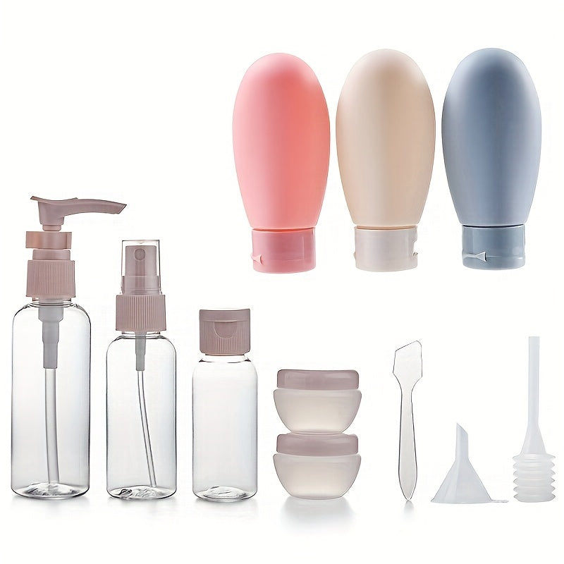 11pcs Travel Refillable Bottle Set For Lotion Shampoo and Cosmetics