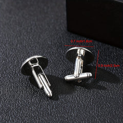 Brown Lily Flower Cufflinks on Handwritten Background - Gift for Boyfriend