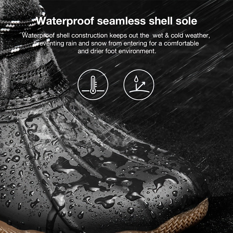 Women Duck Boot Waterproof Shell Fur Lined Winter Snow Boot