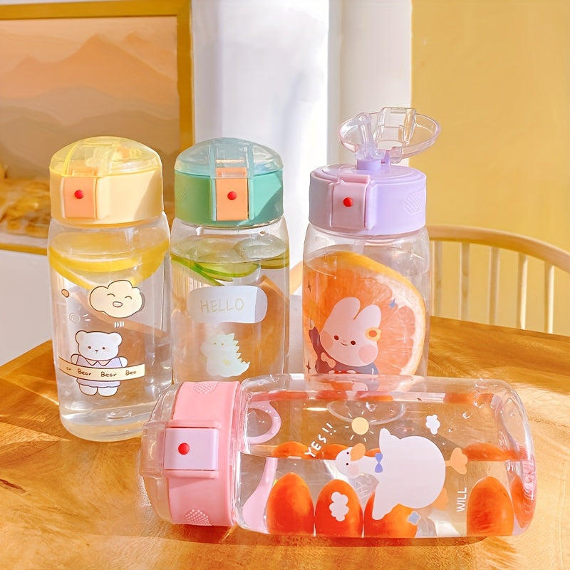 600ML Straw Water Bottle Portable Water Cup for Boys and Girls
