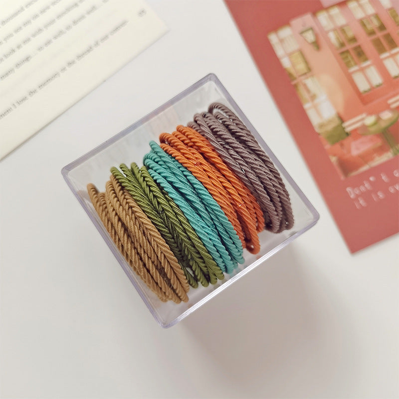 50pcs Hair Tie Elastic Hair Rope Female Hair Band Elastic Hair Ties