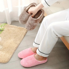 Women's Plush Cozy Indoor Slippers Non Slip Home Mute Shoes