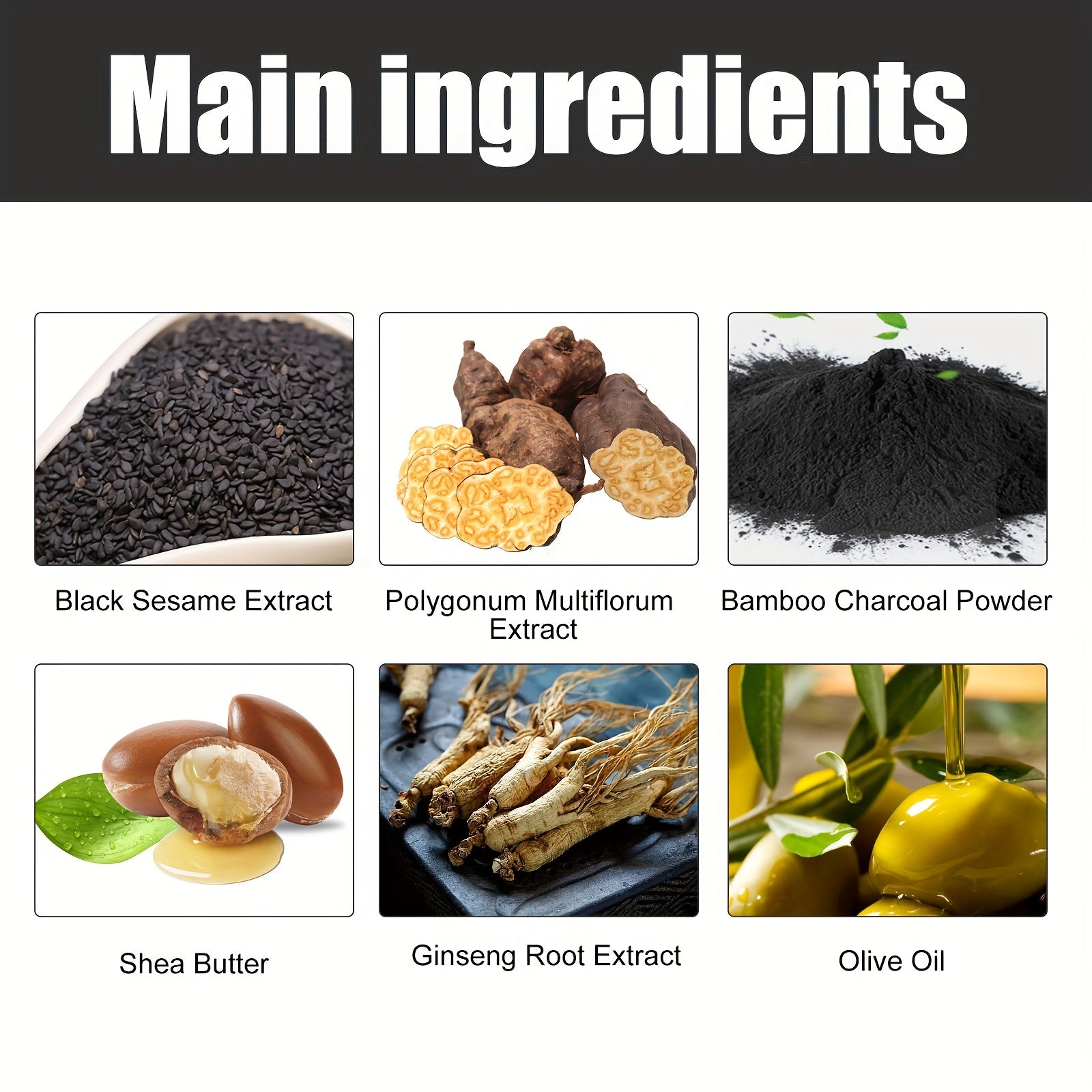 Gray Hair Darken Shampoo Bar Hair Cleaning Care Soap