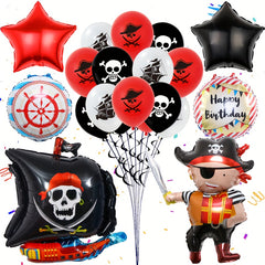 18pcs Pirate Party Decor Balloons Set