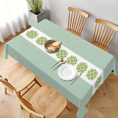 Printed Polyester Tablecloth Waterproof Rectangle Style