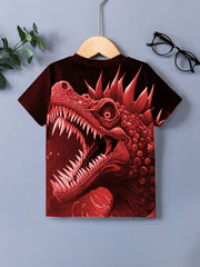 Boys' Dinosaur T Shirt 3D Print Breathable & Stretchy Fabric