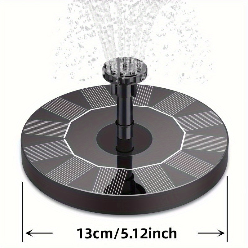 Solar Bird Bath Fountain w/ 6 Nozzles & 1500mAh