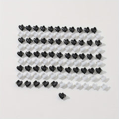 100pcs Mini Glossy Hair Claw Heart Shaped Hair Claw Nonslip Ponytail Holder