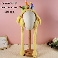 Quirky Plush Earmuffs with Movable Dolls for Couples