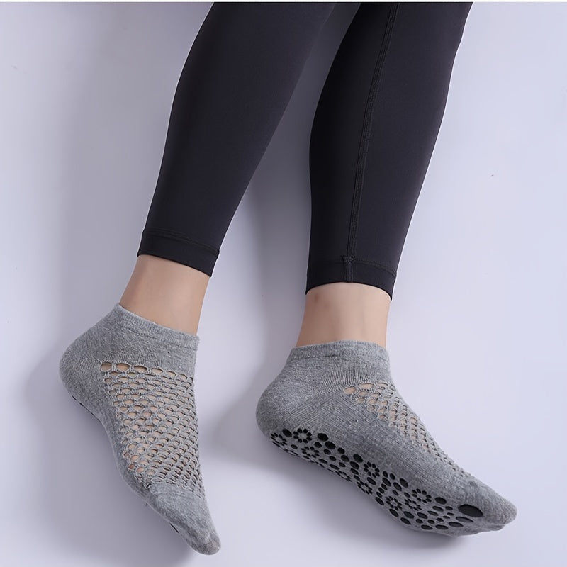 Non Slip Yoga Socks Breathable Mesh Comfortable Fit For Pilates Fitness