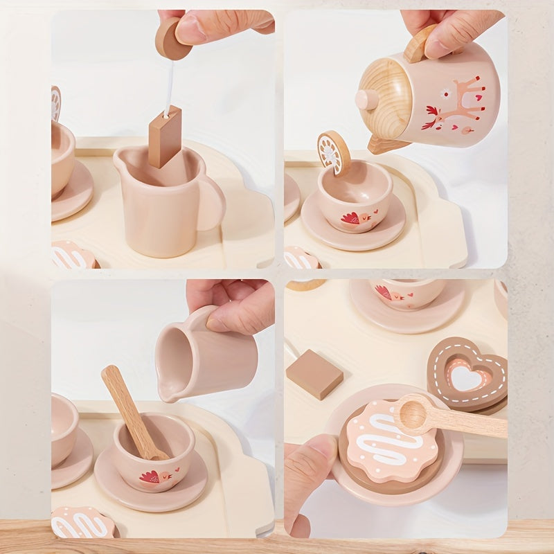 Kids Afternoon Tea Playset with Teapot and Dessert Toys