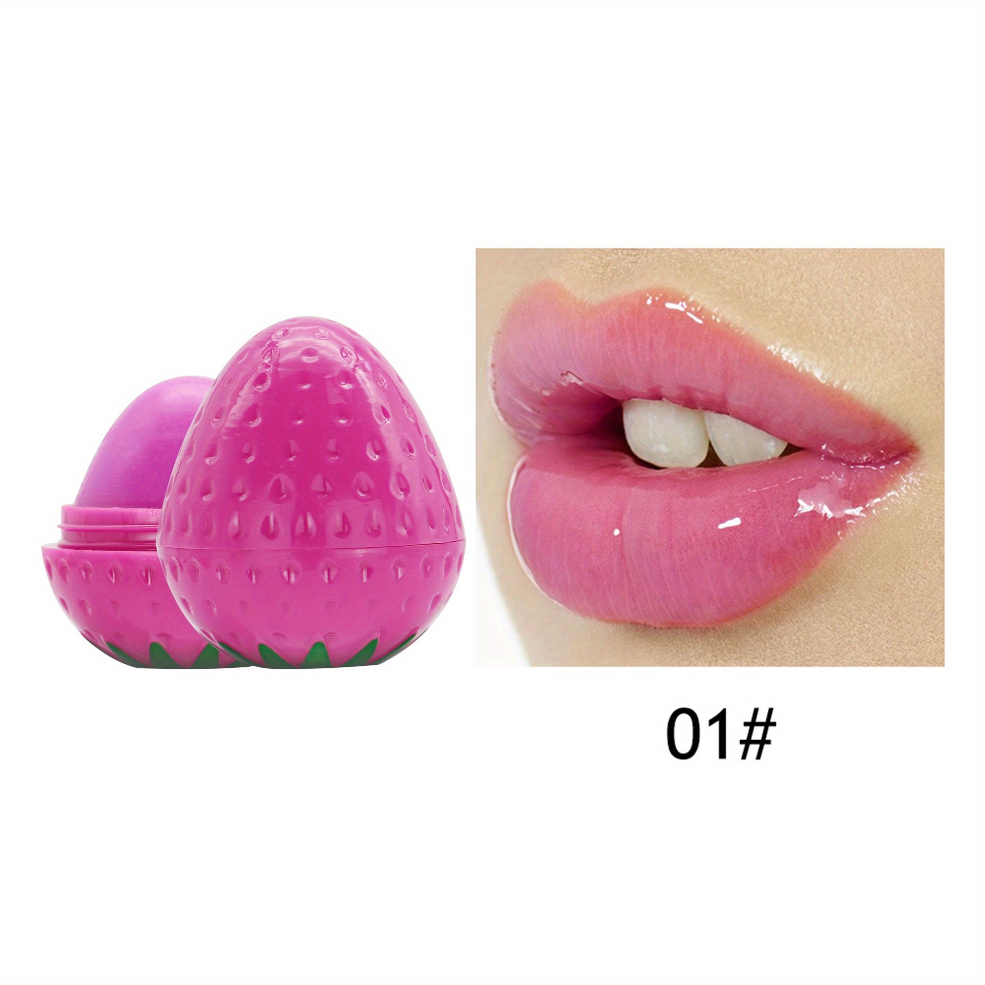 Strawberry Lip Balm Lip Primer Moisturizing Plumping Long Lasting Lipstick