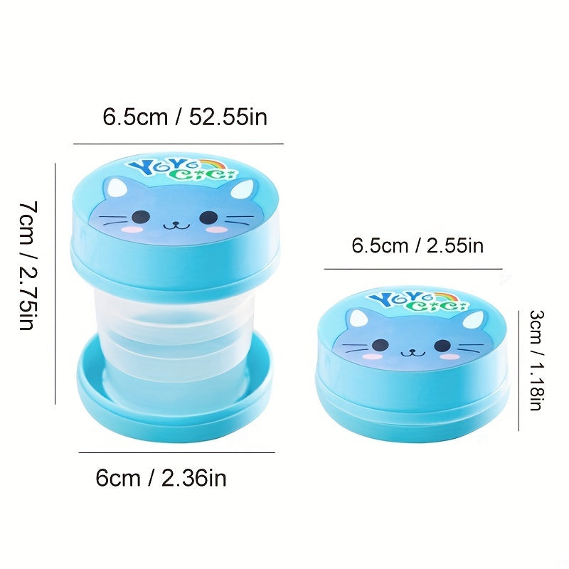 Creative Travel Cartoon Retractable Cup Animal Outdoor Folding Water Cup