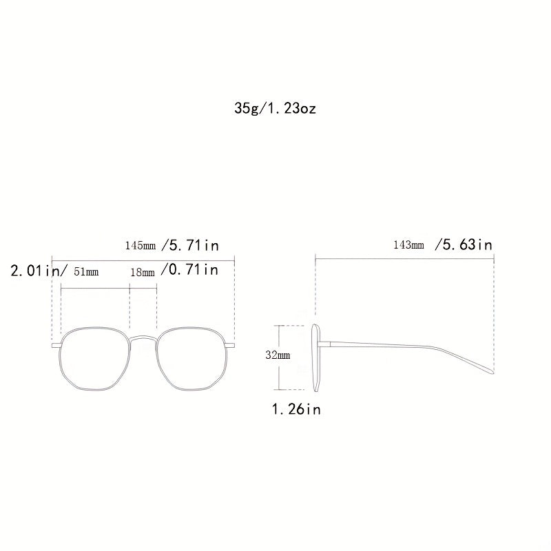 Y2K Rectangle Sunglasses Anti Glare UV400