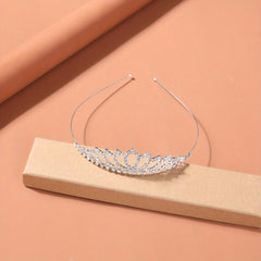 Rhinestone Tiara Crown Hair Band Glitter Headdress for Women Girls