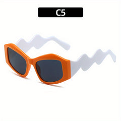 Y2K Irregular Sunglasses For Women Men Hiphop Block Glasses UV400