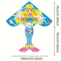 Cartoon Mermaid Kite for Outdoor Fun