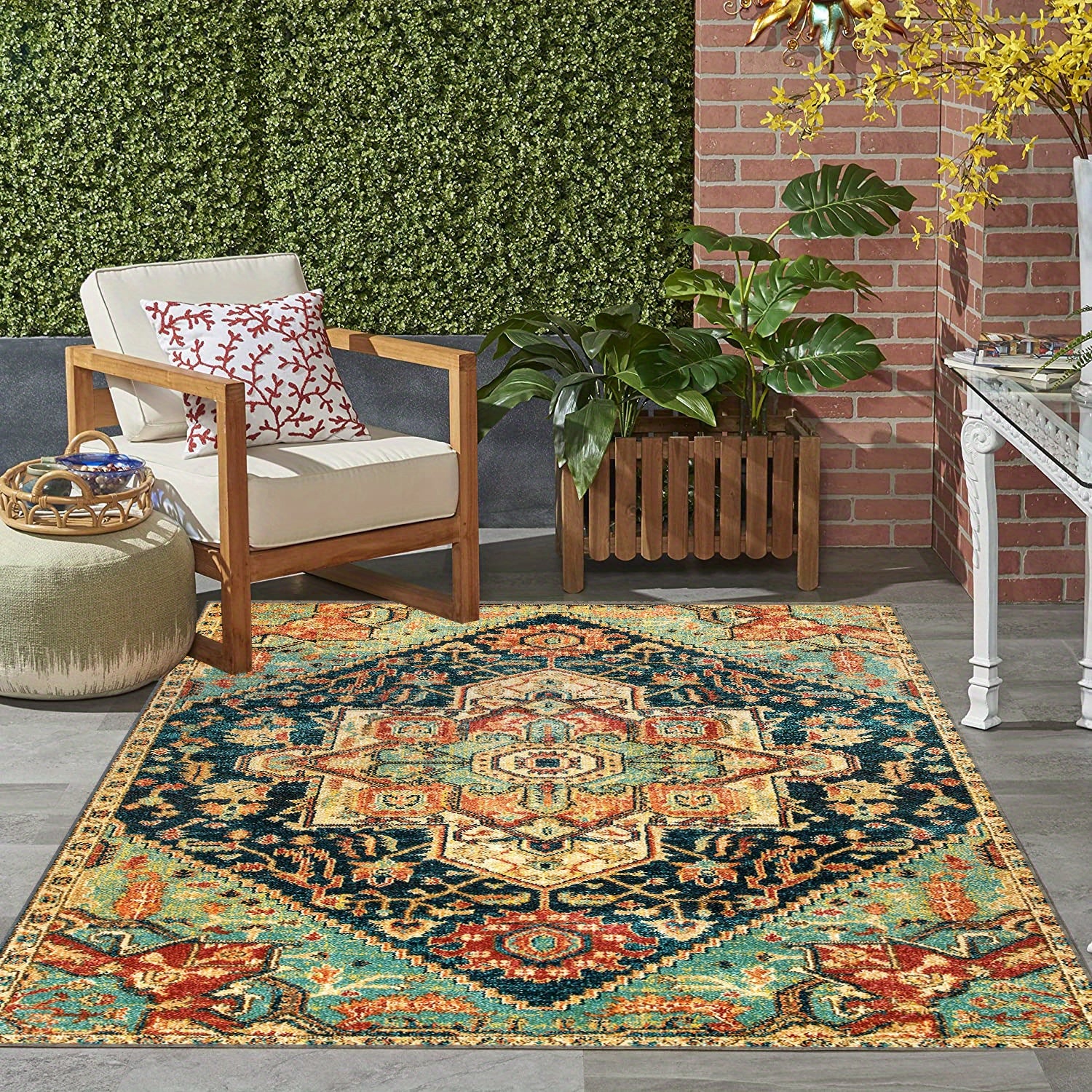 Portable Outdoor Rug for Indoor and Outdoor Use - Durable and Stylish Area Rug