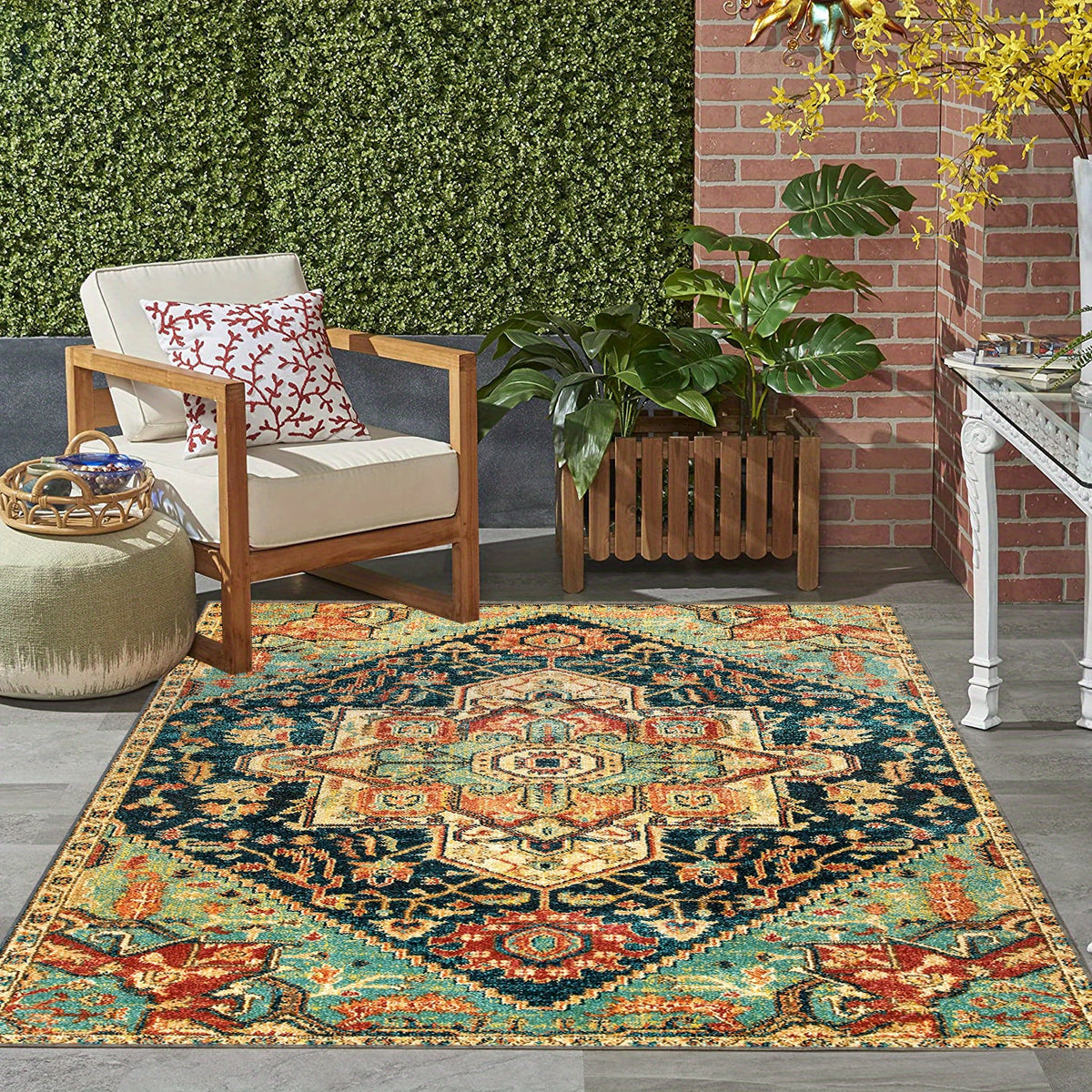 Portable Outdoor Rug for Indoor and Outdoor Use - Durable and Stylish Area Rug